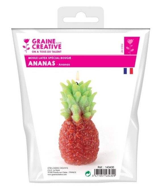 Moule à bougie en latex Ananas