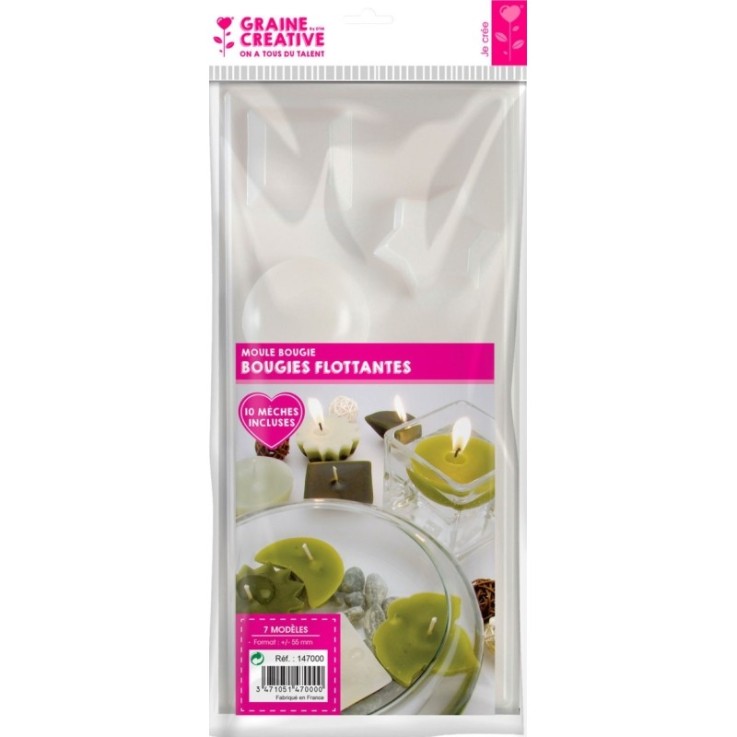Moule pour bougie flottante 7 formes
