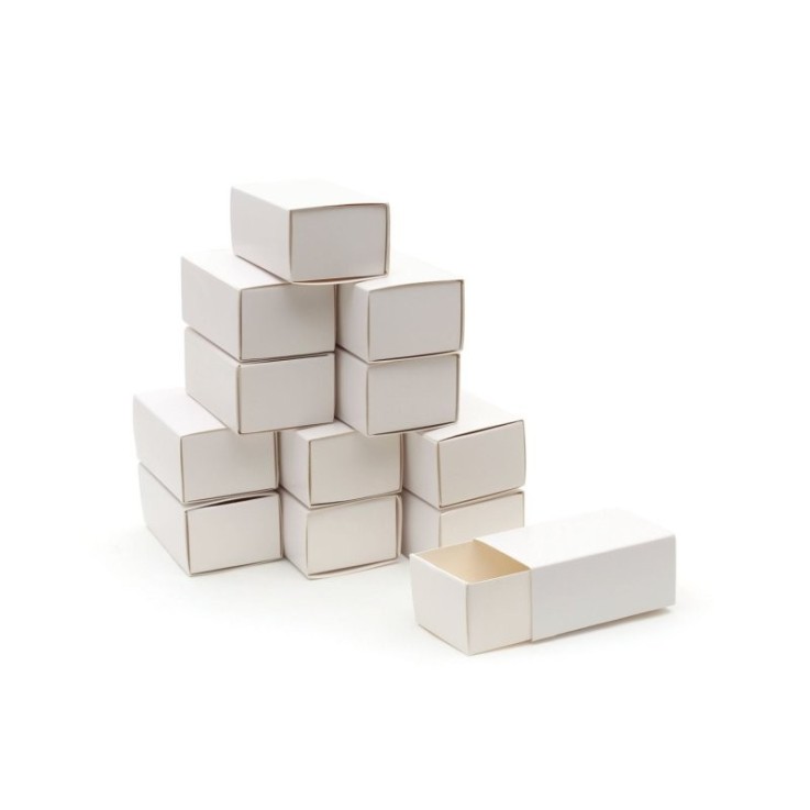 Lot de 12 boîtes d'allumettes à décorer - 8 x 5 x 3,5 cm
