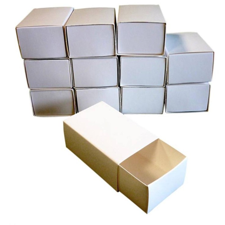 Lot de 12 boîtes d'allumettes à décorer - 8 x 5 x 3,5 cm