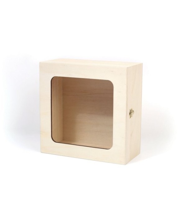 Boîte en bois avec fenêtre...