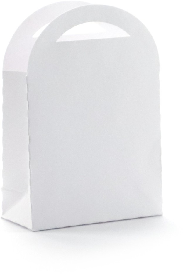 Lot de 6 boîtes cadeaux petit sac - blanc - 7 x 10 cm