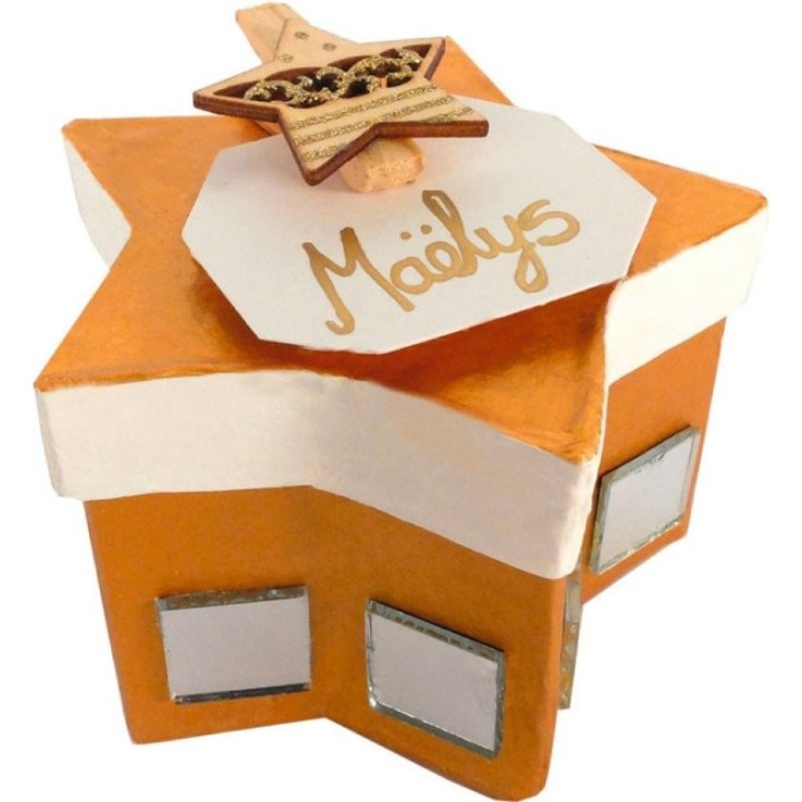 Boîte en carton en forme d'étoile - 8 x 5 cm