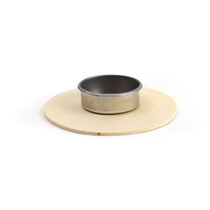 Bougeoir rond en bois à décorer - 9 cm de diamètre