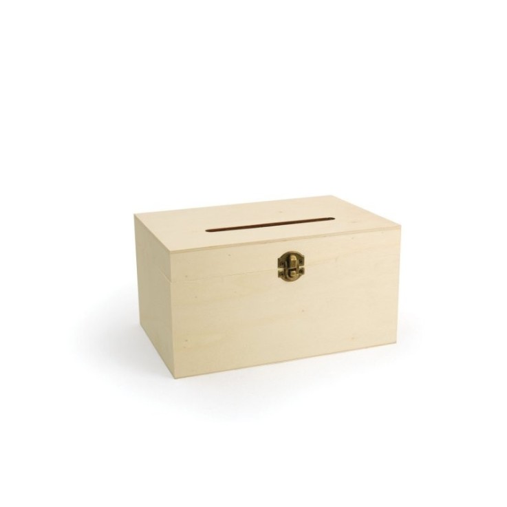 Urne en bois à décorer - 24 x 13 x 16 cm