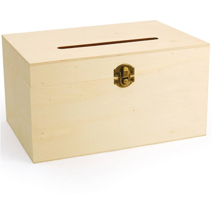 Urne en bois à décorer - 24 x 13 x 16 cm