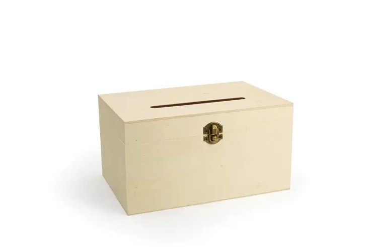 Urne en bois à décorer - 24 x 13 x 16 cm