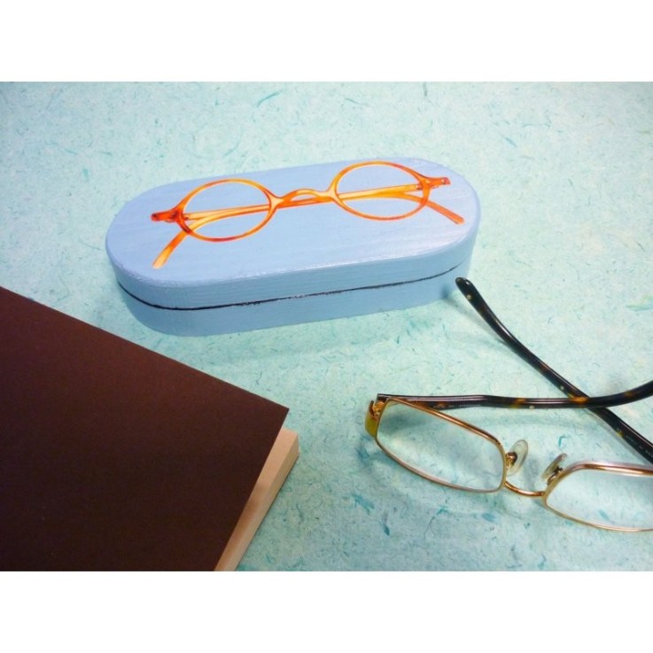 Étui à lunettes à décorer - 18 x 7,5 x 3,5 cm