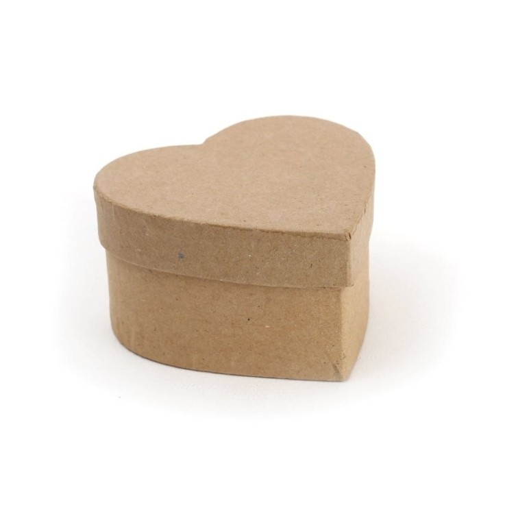 Boîte en carton en forme de cœur - 10,5 x 9,5 x 6 cm
