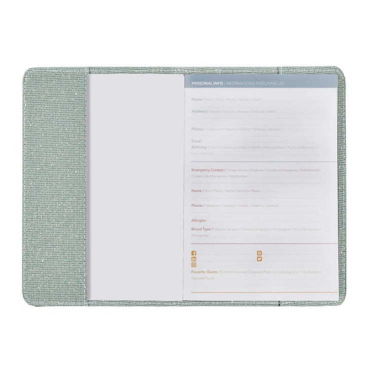 Agenda 2027 - Ministre Color - Semainier Planning - Ella Vert - 16x24cm