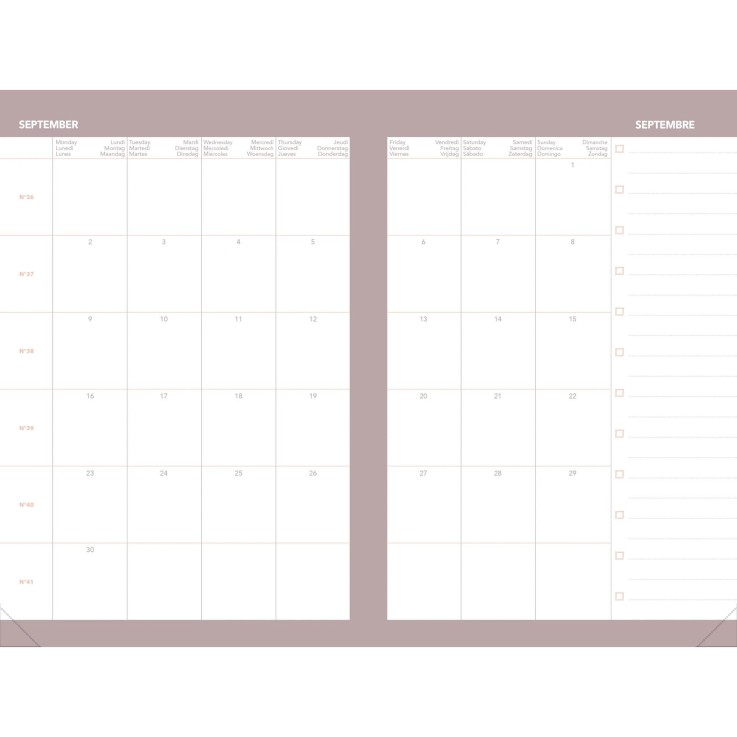 Agenda 2027 - Ministre Color - Semainier Planning - Ella Vert - 16x24cm