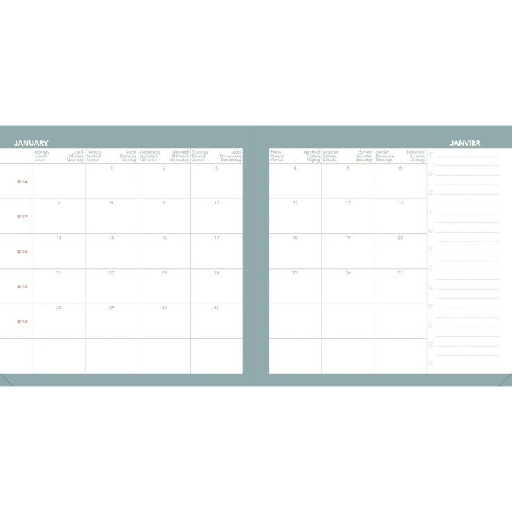 Agenda 2027 - Exécutif Color - Semainier Planning - Susan Violet - 16x16cm