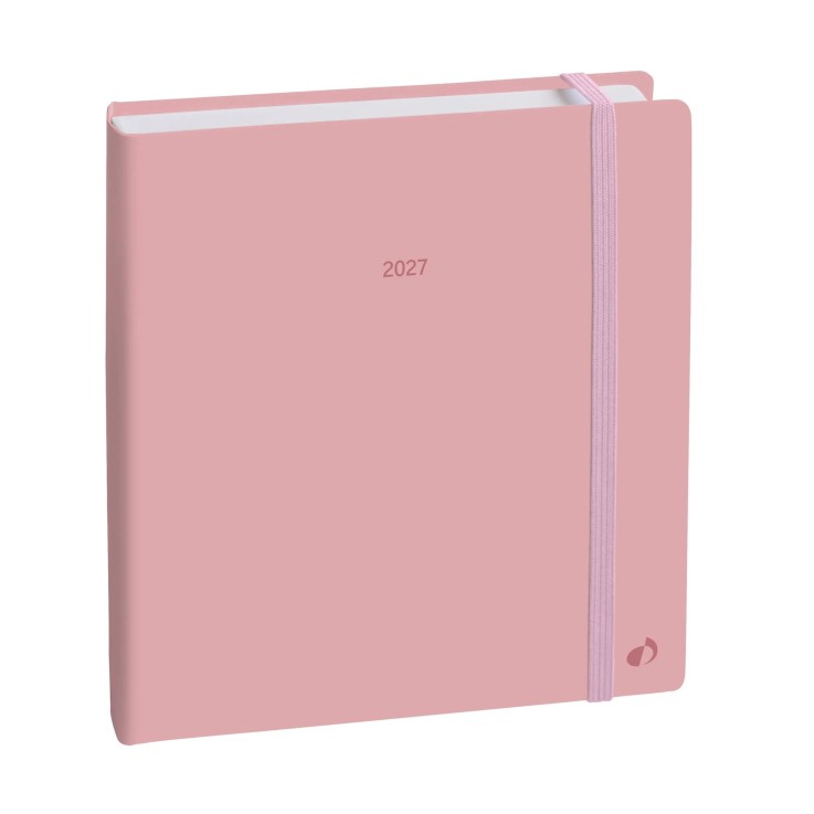 Agenda 2027 - Exécutif Color - Semainier Planning - Pastel Rose clair - 16x16cm