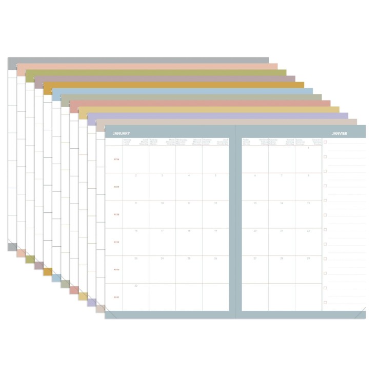 Agenda 2027 - Affaires Color - Semainier Planning - Andrea Marron - 10x15cm