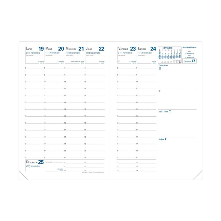 Agenda 2027 - Affaires - Semainier Planning - Bloom Multicolore - 10x15cm