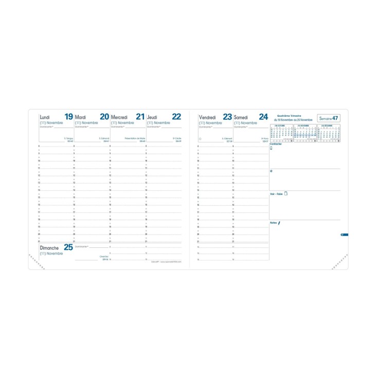 Agenda 2027 - Exécutif - Semainier Planning - Bloom Multicolore - 16x16cm
