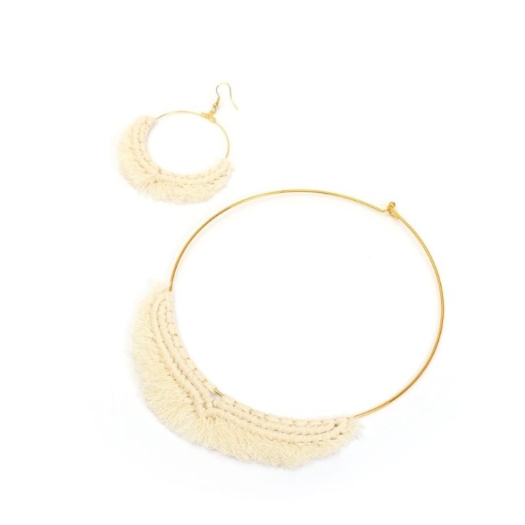 Graine Créative - Kit Boucles d'oreilles en macramé 9 x 5 cm