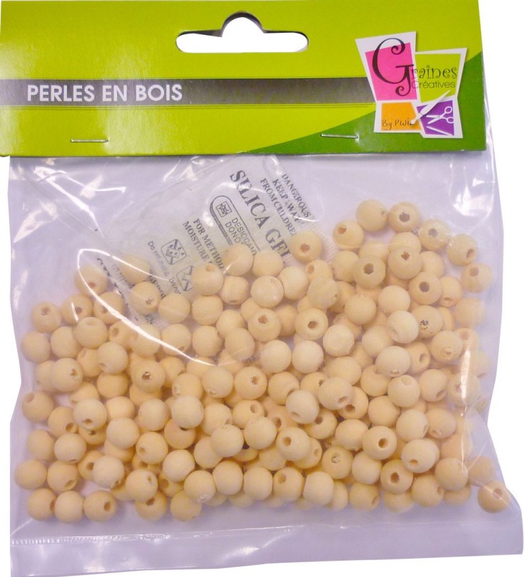 SACH. 250 PERLES BOIS Ø 5 trou 2