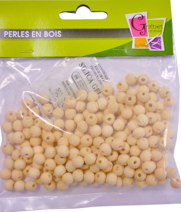 SACH. 250 PERLES BOIS Ø 5...