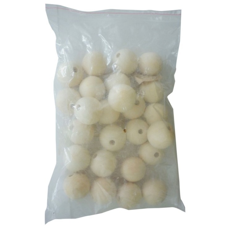 SACH. 25 PERLES BOIS Ø 25 trou 6