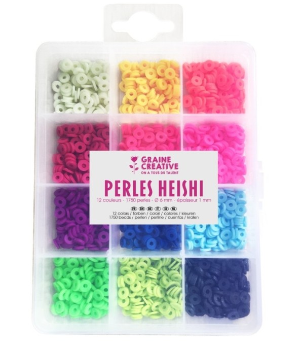 Perle ronde et plate Heishi...