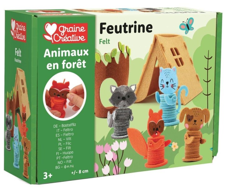 Kit feutrine Animaux de la forêt - 10 à 12 cm
