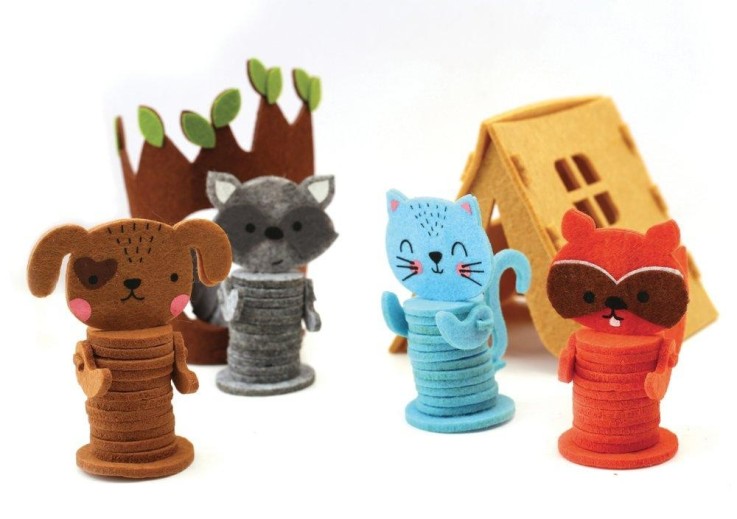 Kit feutrine Animaux de la forêt - 10 à 12 cm