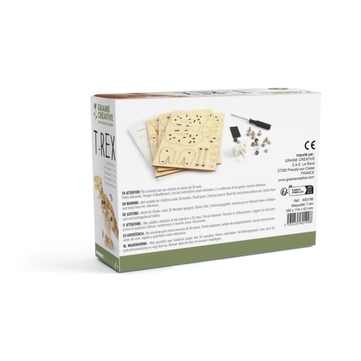 MAQUETTE  EN BOIS 3D MECANIQUE  T-REX