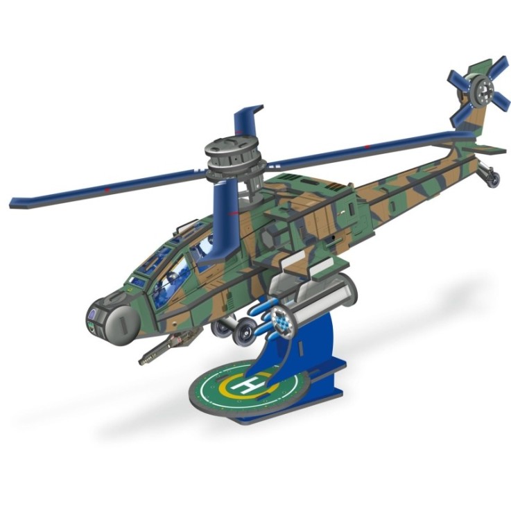 PUZZLE MAQUETTE HELICOPTERE APACHE