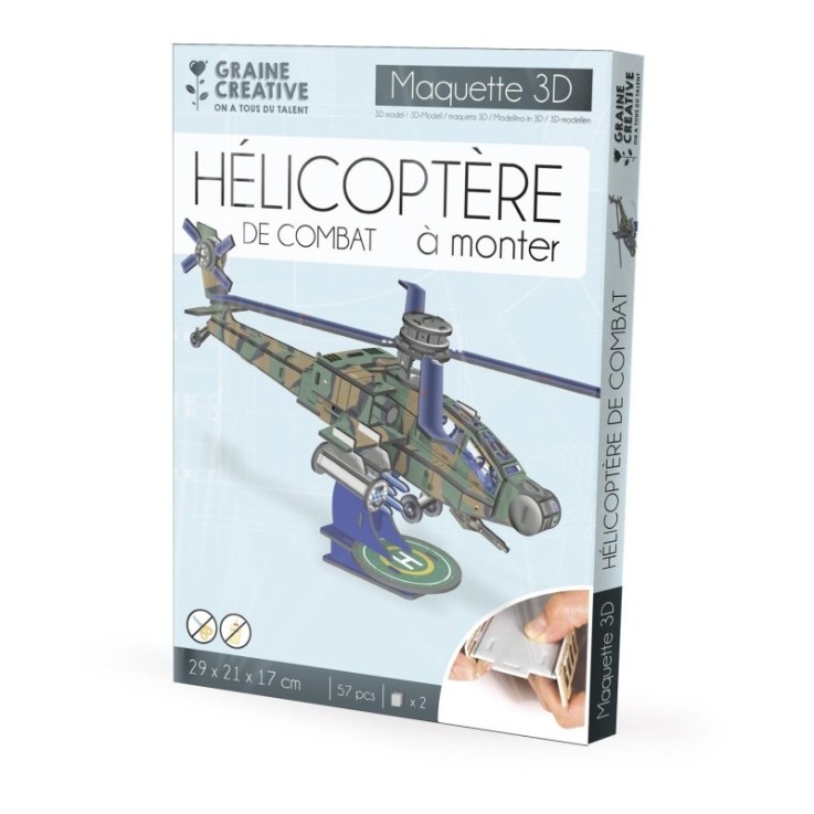 PUZZLE MAQUETTE HELICOPTERE APACHE