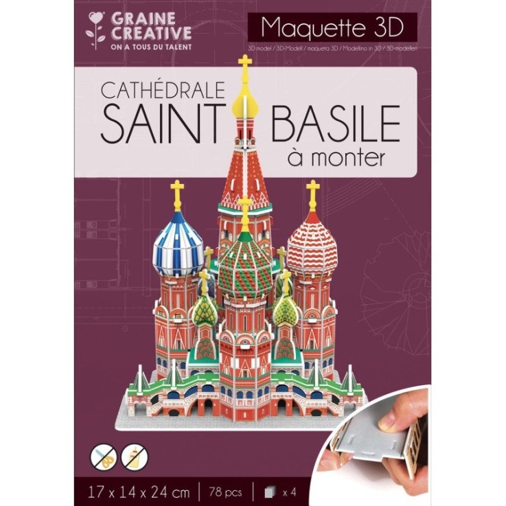 Puzzle 3D Cathédrale Saint-Basile - 24 x 14 x 14 cm
