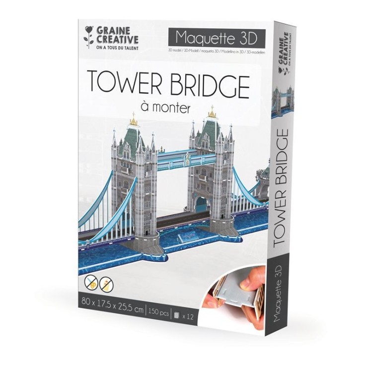 Maquette 3D Tower Bridge - 80 x 17,5 x 25,5 cm