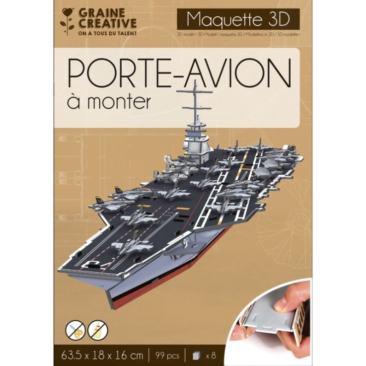 Puzzle 3D maquette Porte-avion