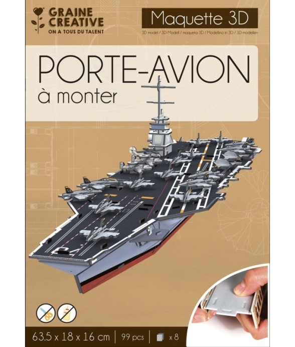 Puzzle 3D maquette Porte-avion