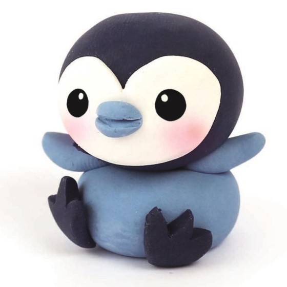 Kit de modelage en pâte polymère pingouin - fabriqué en France