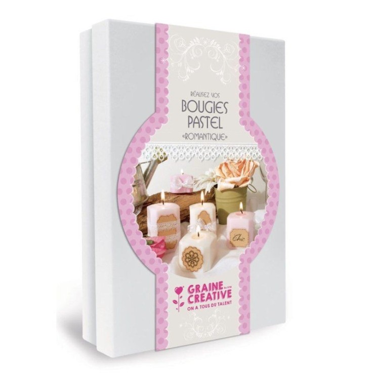 Coffret de fabrication de bougies - mélange végétal - colorant rose
