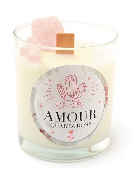 Kit DIY de bougie parfumée Quartz Rose - cire de soja