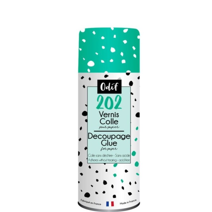 Vernis-colle en spray granité