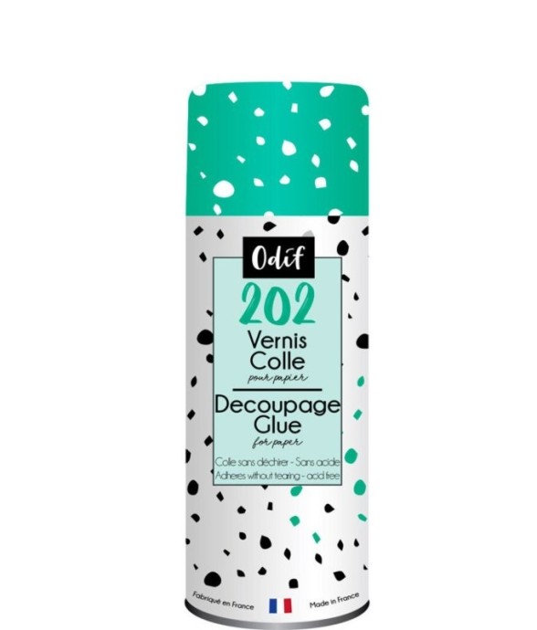 Vernis-colle en spray granité