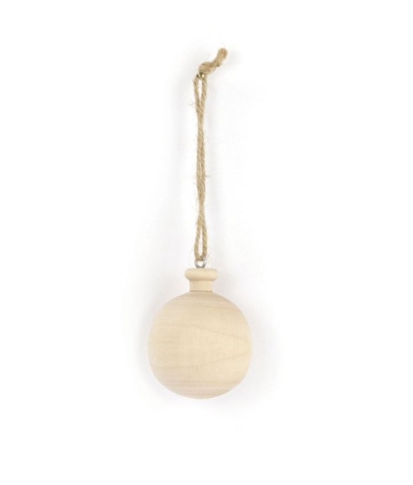 Boule de Noël en bois à...