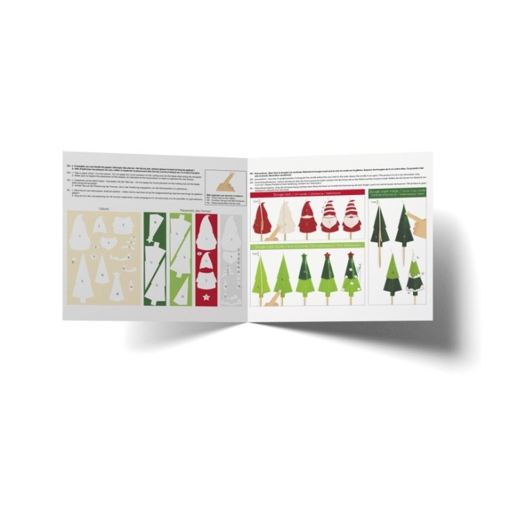 Kit pour fabriquer 3 bougies décoratives à motifs de Noël