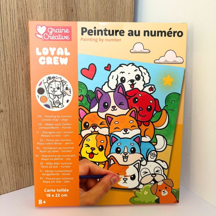 Kit de peinture au numéro Loyal Crew - 18 × 22 cm