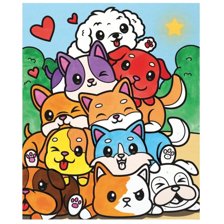 Kit de peinture au numéro Loyal Crew - 18 × 22 cm