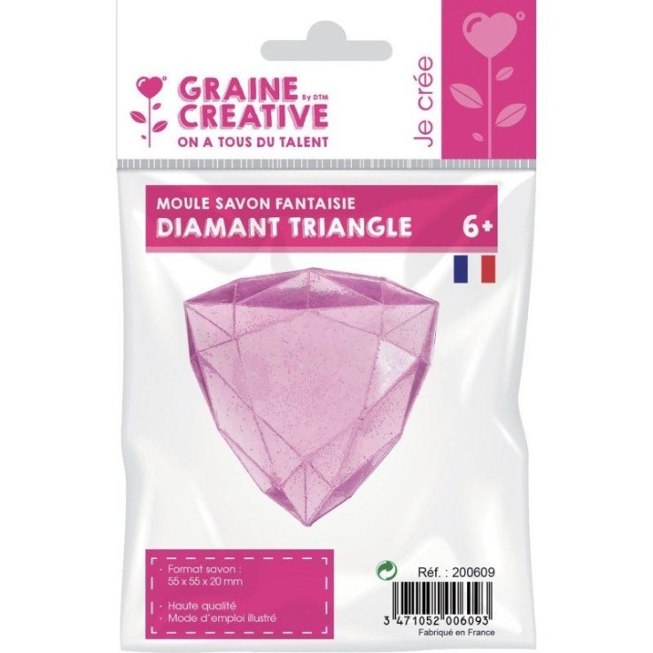 Moule à savon Mini Diamant triangle - 120 x 90 mm