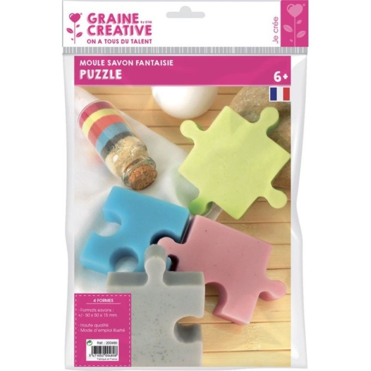 Moule à savon puzzle - 6 x 6 cm