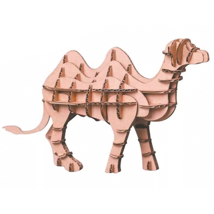 Maquette 3D de chameau en carton - 6,2 x 6,2 x 12,5 cm