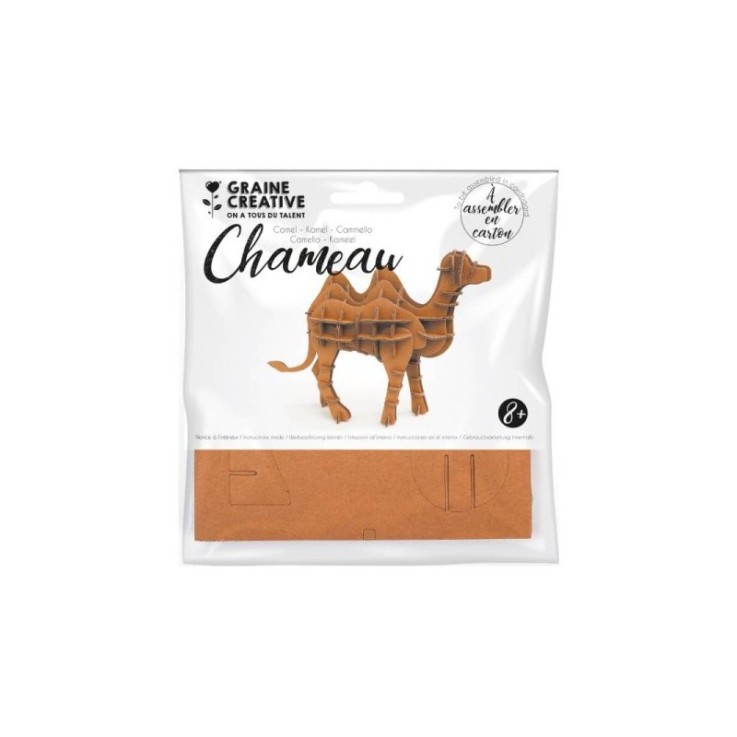 Maquette 3D de chameau en carton - 6,2 x 6,2 x 12,5 cm