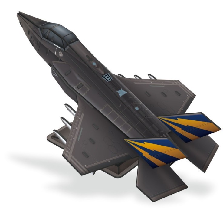 Maquette 3D d'avion F35 - 25,5 x 17 x 13 cm