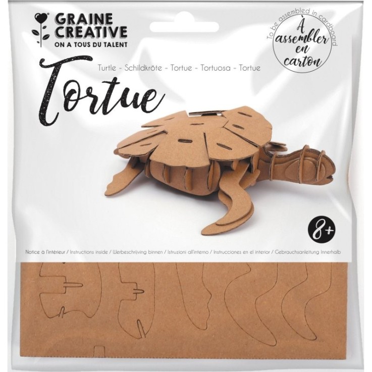 Maquette tortue en carton - 15,5 x 13 x 5,5 cm
