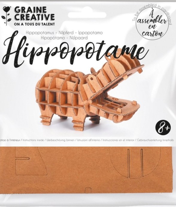 Maquette 3D d'hippopotame...